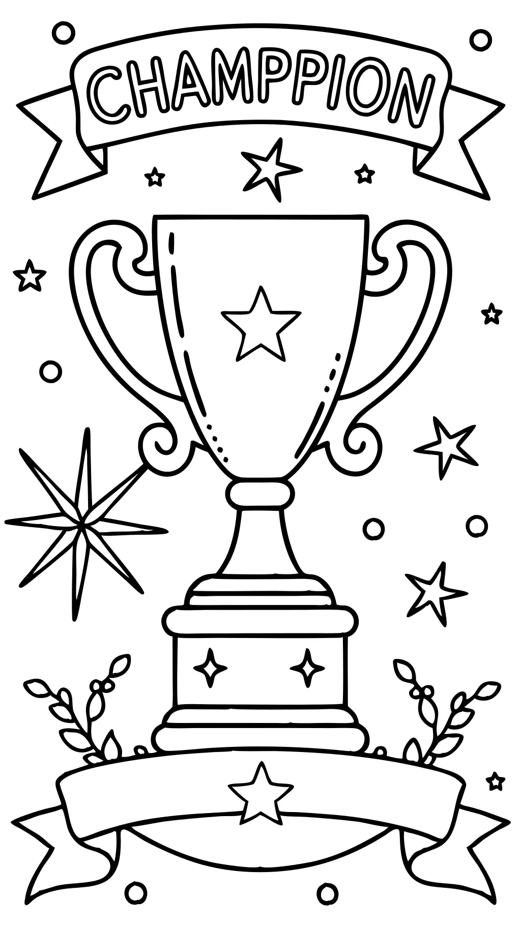 trophy coloring page